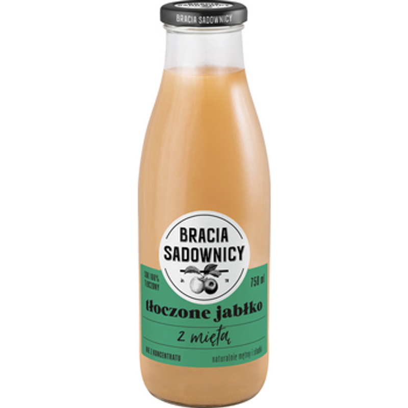 Bracia Sadownicy sok tłoczony 750 ml jabłko z miętą